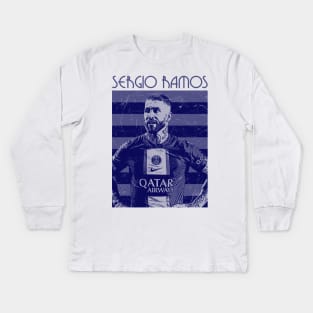 Sergio ramos - Soccer player, paris saint germain Kids Long Sleeve T-Shirt